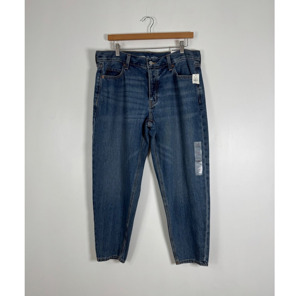 Casual Denim Old Navy Womens 10 Slouchy Taper Ankle Jeans Blue Mid Rise NWT